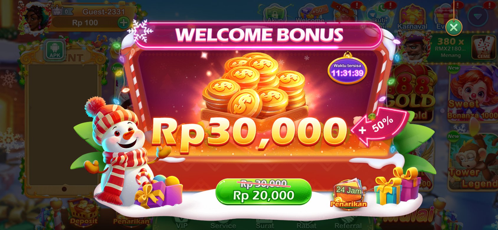 Klaim bonus deposit hingga 50% di 678luck sebelum waktu habis!