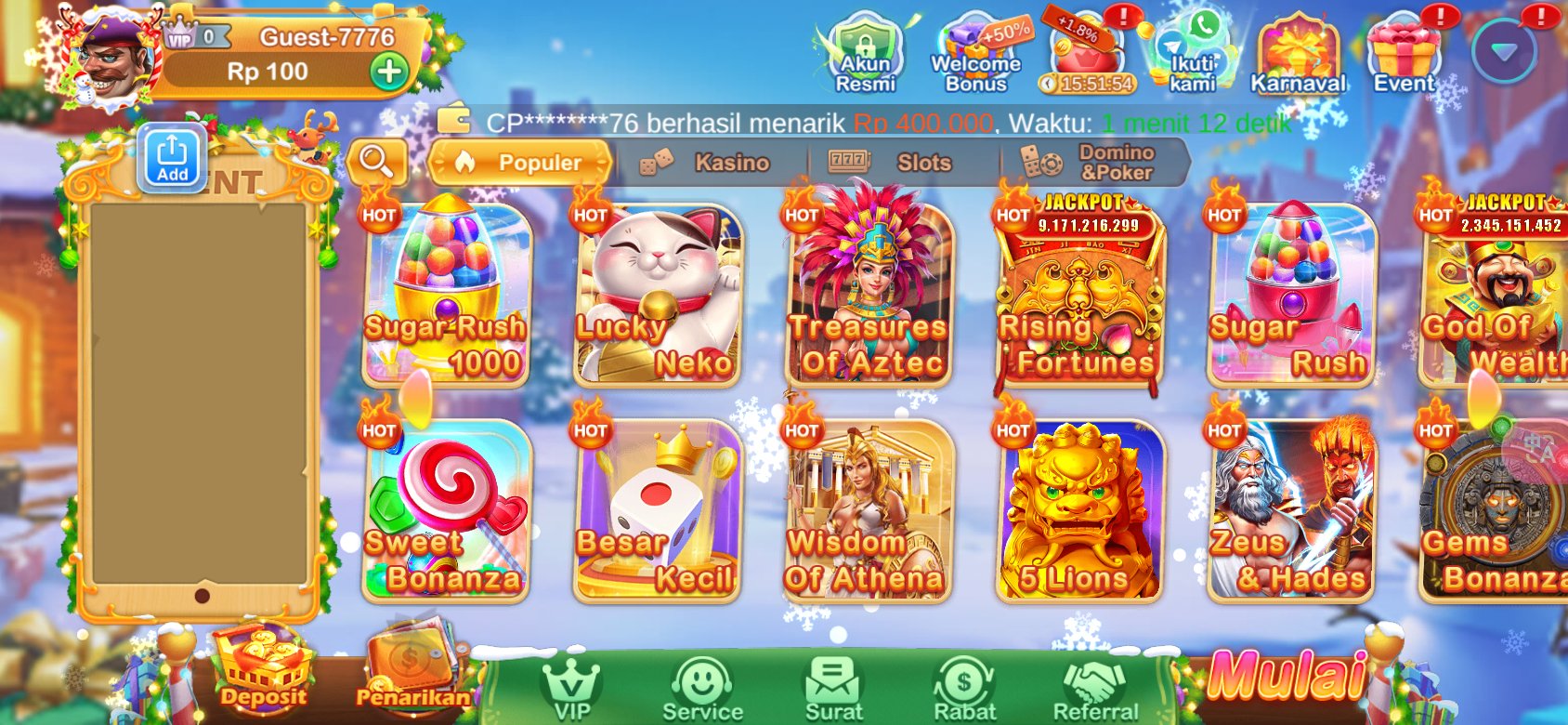 Mainkan slot online dengan jackpot besar di 678luck - raih keberuntungan Anda!